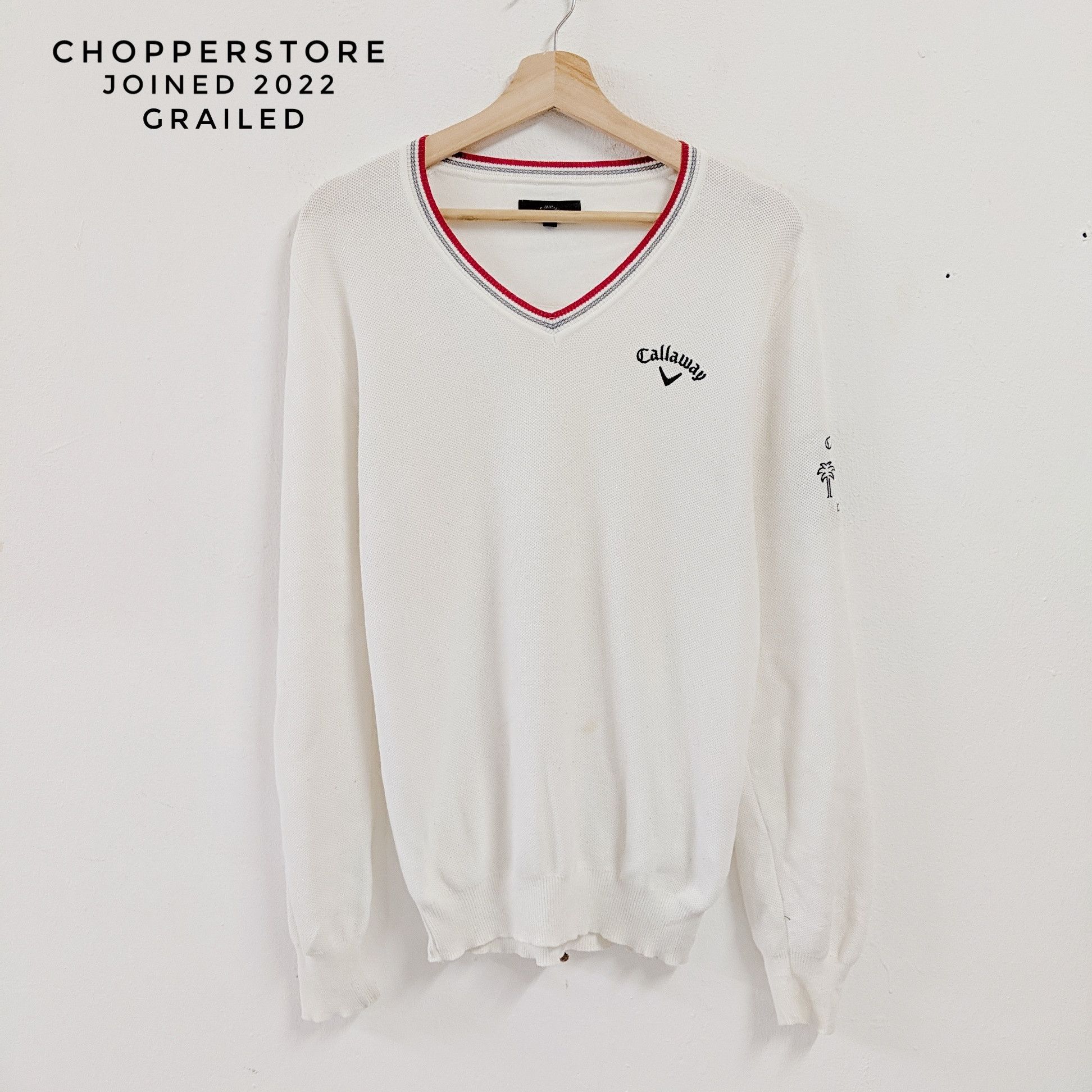 Japanese Brand Vintage Callaway Logo White Knitwear Sweater Jumper Size US M / EU 48-50 / 2 - 1 Thumbnail