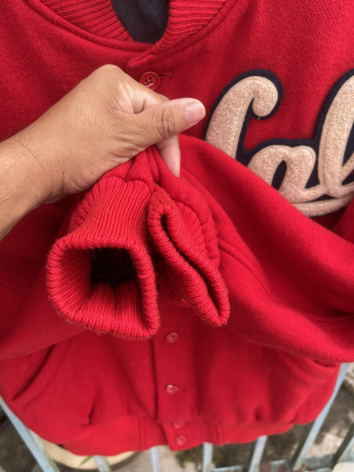 Japanese Brand × Levi's Vintage Clothing Vintage RED SHAGGY VARSITY JACKET Size US L / EU 52-54 / 3 - 10 Thumbnail