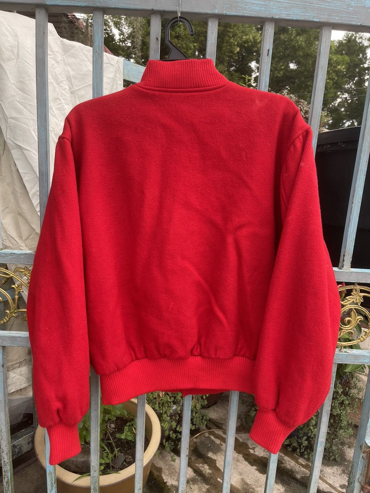 Japanese Brand × Levi's Vintage Clothing Vintage RED SHAGGY VARSITY JACKET Size US L / EU 52-54 / 3 - 11 Thumbnail