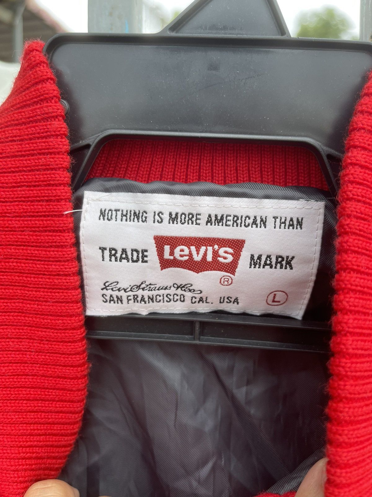 Japanese Brand × Levi's Vintage Clothing Vintage RED SHAGGY VARSITY JACKET Size US L / EU 52-54 / 3 - 7 Thumbnail