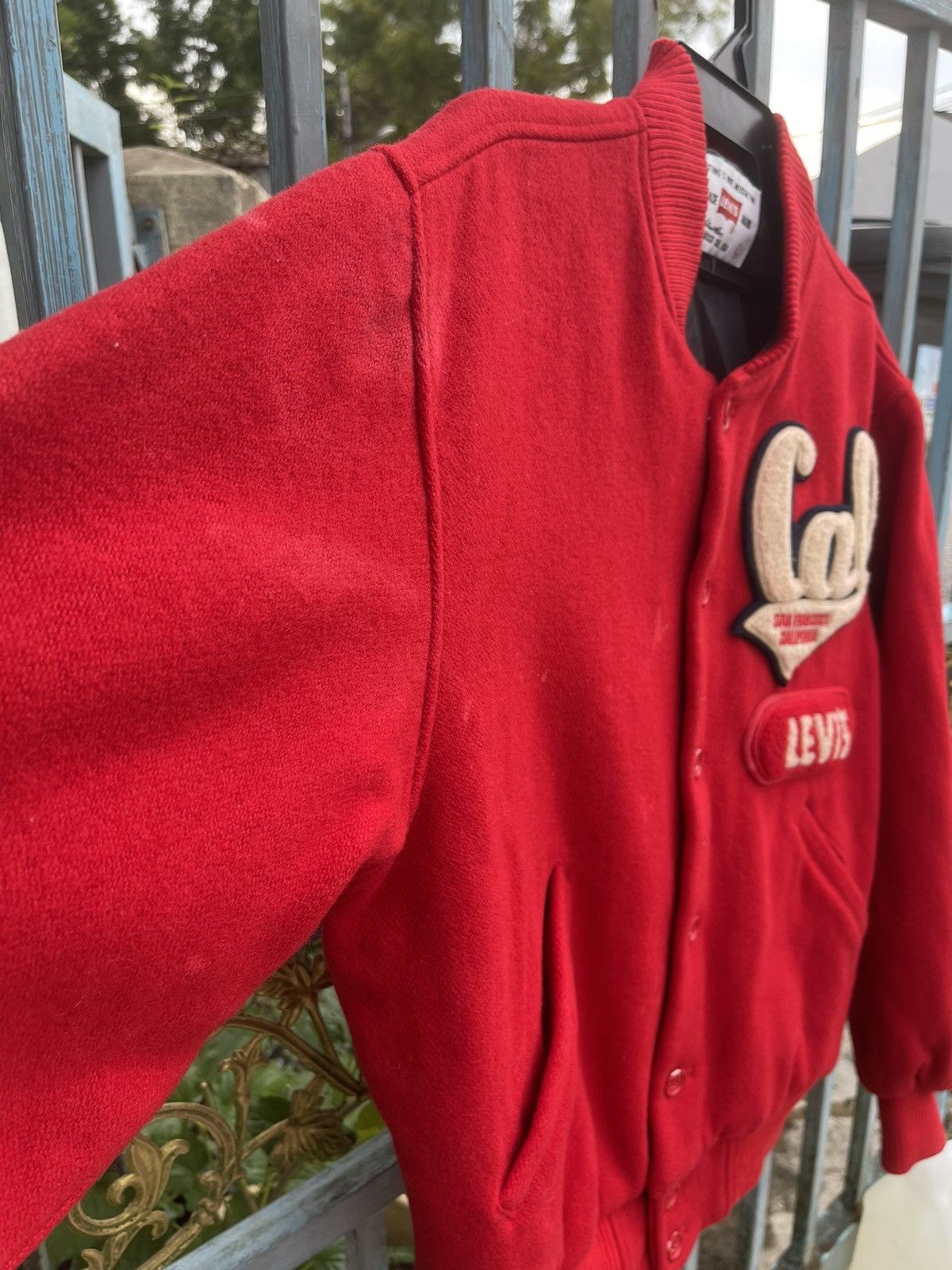 Japanese Brand × Levi's Vintage Clothing Vintage RED SHAGGY VARSITY JACKET Size US L / EU 52-54 / 3 - 8 Thumbnail
