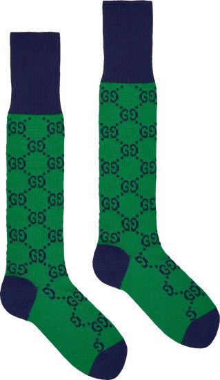 image of Gucci GG Multicolor Two-Tone Socks, Men's