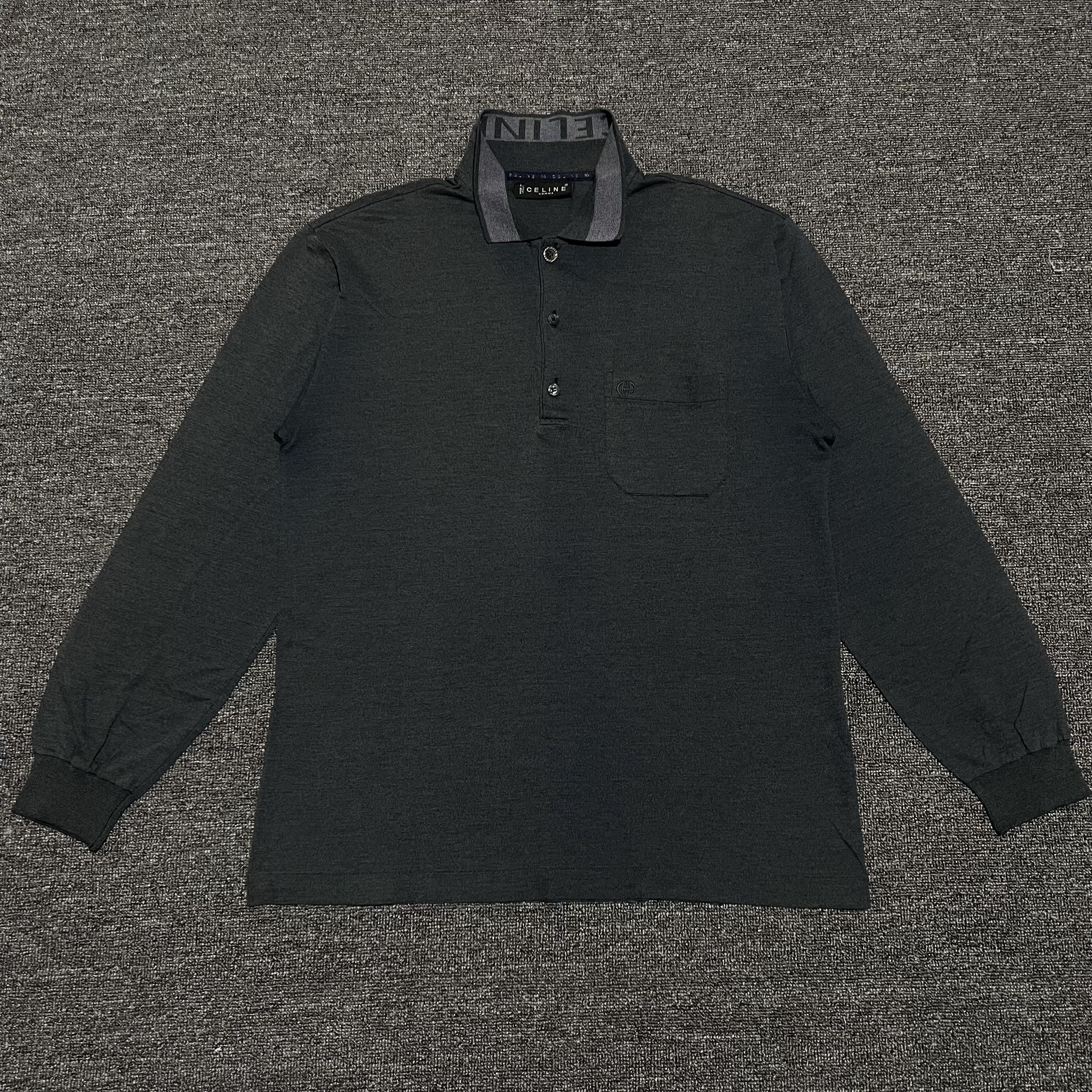 Celine Vintage Celine Ls Poloshirts Size US S / EU 44-46 / 1 - 1 Thumbnail