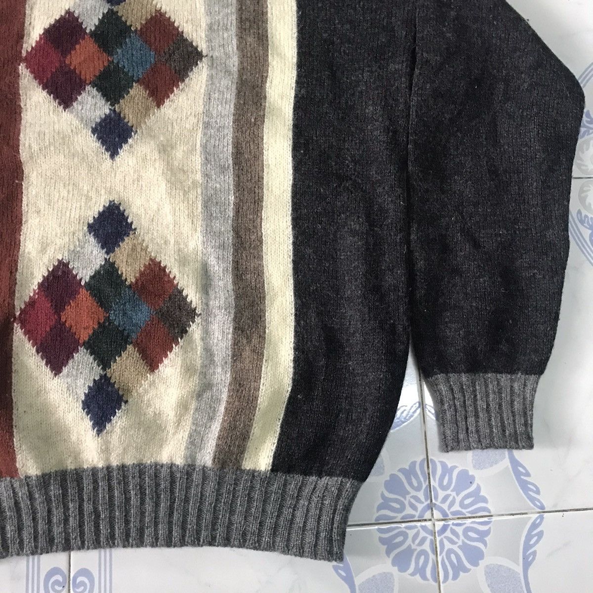 United Colors Of Benetton Pure Shetland New Wool Knitwear Jumper Made in Italy Size US L / EU 52-54 / 3 - 4 Thumbnail