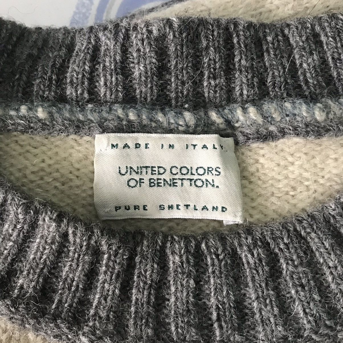 United Colors Of Benetton Pure Shetland New Wool Knitwear Jumper Made in Italy Size US L / EU 52-54 / 3 - 15 Thumbnail