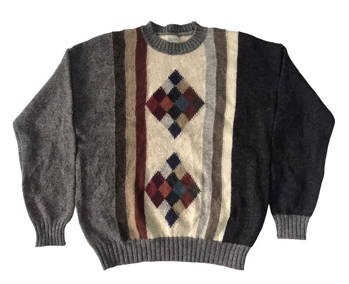 United Colors Of Benetton Pure Shetland New Wool Knitwear Jumper Made in Italy Size US L / EU 52-54 / 3 - 1 Thumbnail