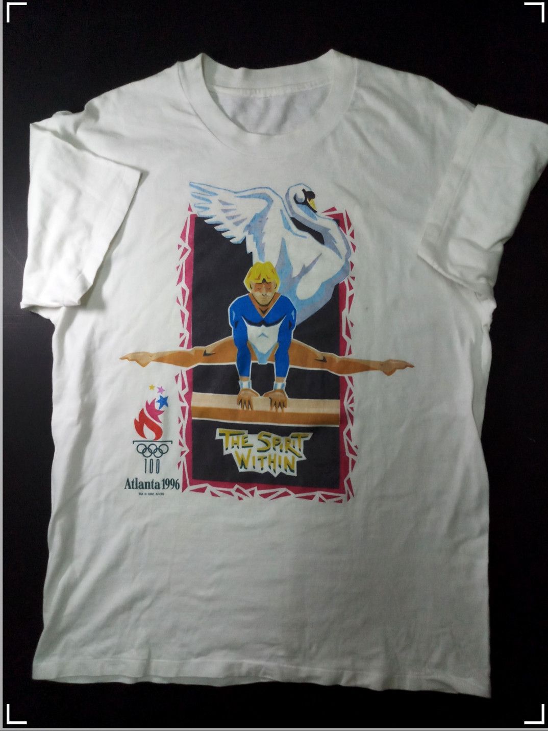 USA Olympics × Vintage Vintage 90s Atlanta Olympics 1996 Gymnastics T shirt Size US L / EU 52-54 / 3 - 2 Thumbnail