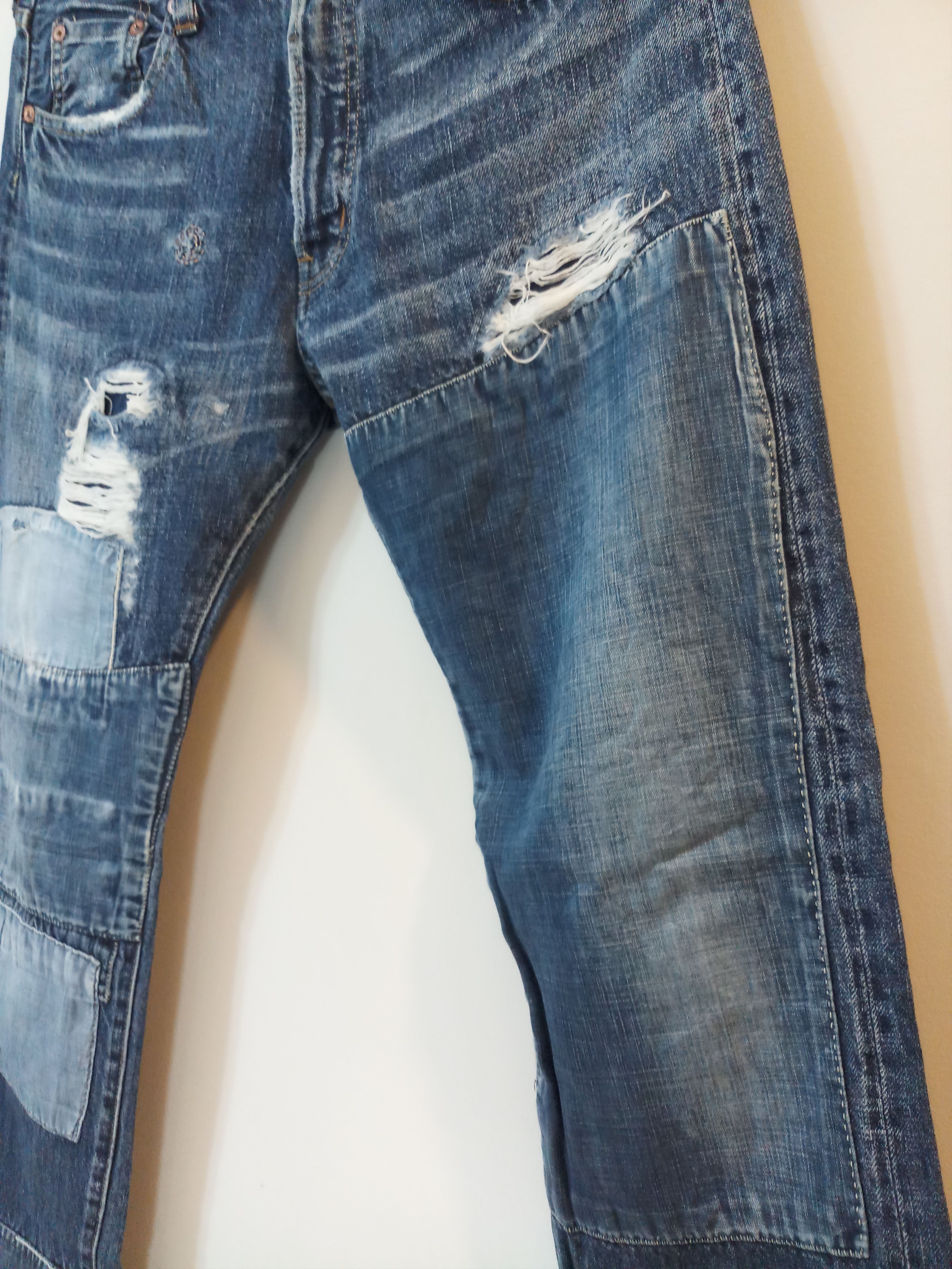 Japanese Brand Denim Dungaree Patchwork Selvedge Denim Size US 30 / EU 46 - 5 Thumbnail