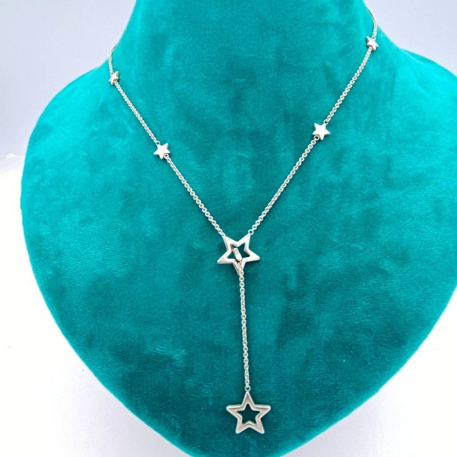 Tiffany Co. TIFFANY CO. STERLING SILVER STAR LARIAT NECKLACE 18 Grailed