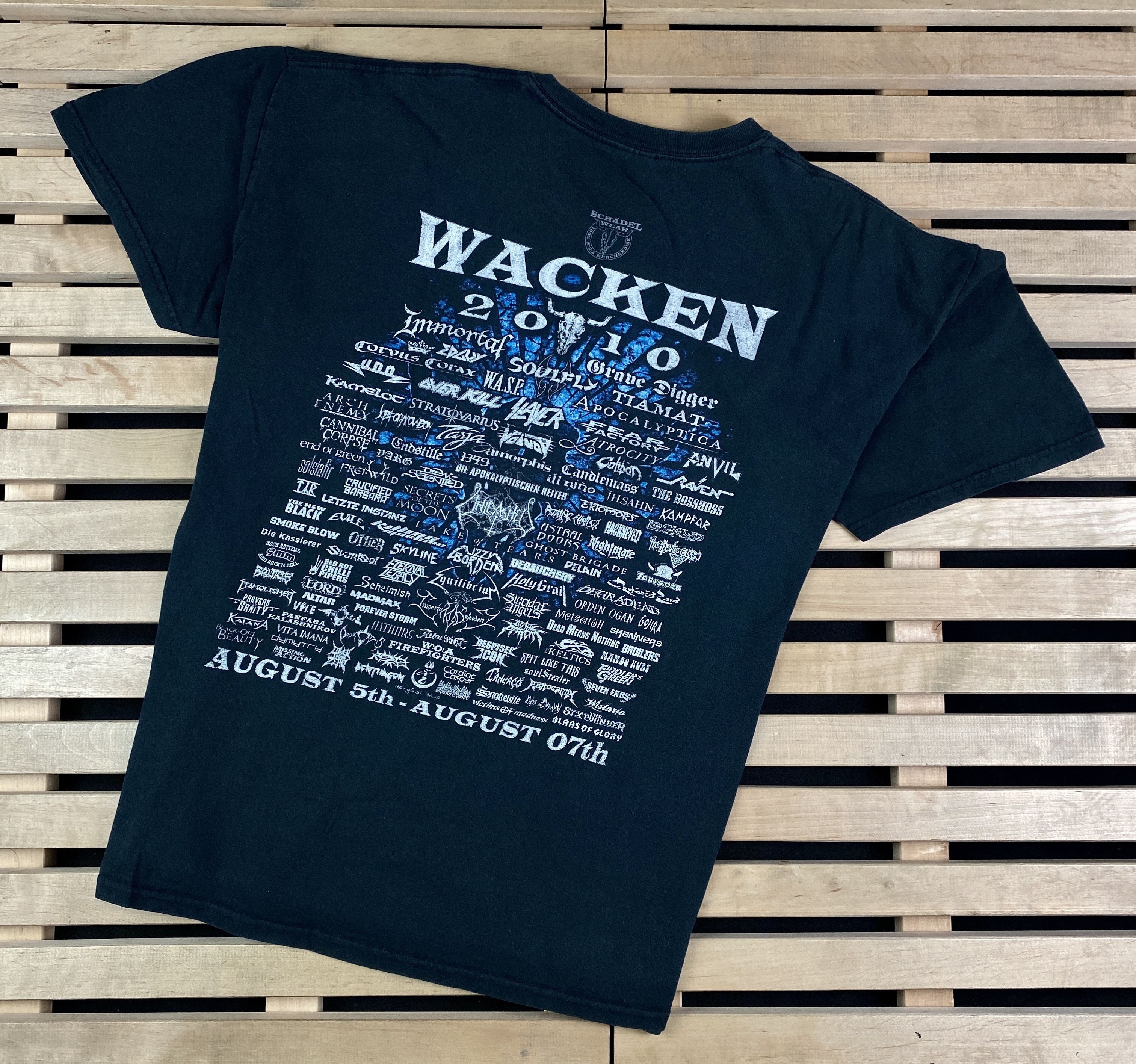 Band Tees Mens Vintage T Shirt Wacken 2010 Size XL Size US XL / EU 56 / 4 - 6 Thumbnail