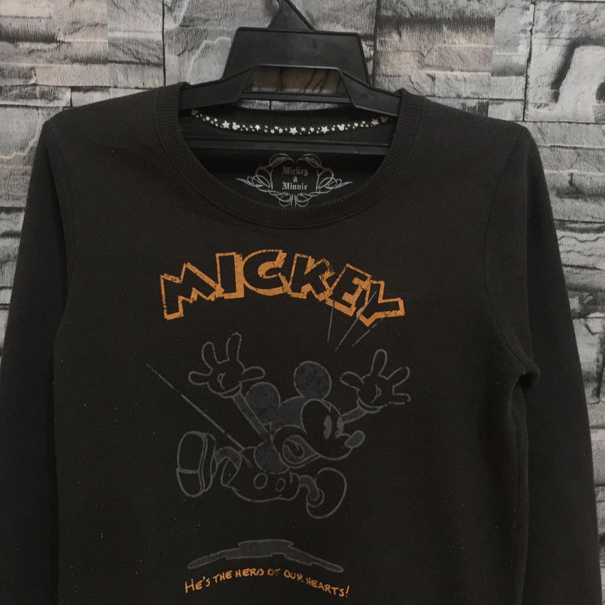 Disney Mickey Mouse sweatshirt big logo cartoon L fit M Size US M / EU 48-50 / 2 - 3 Thumbnail
