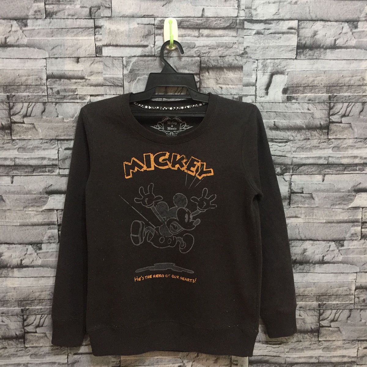 Disney Mickey Mouse sweatshirt big logo cartoon L fit M Size US M / EU 48-50 / 2 - 2 Thumbnail