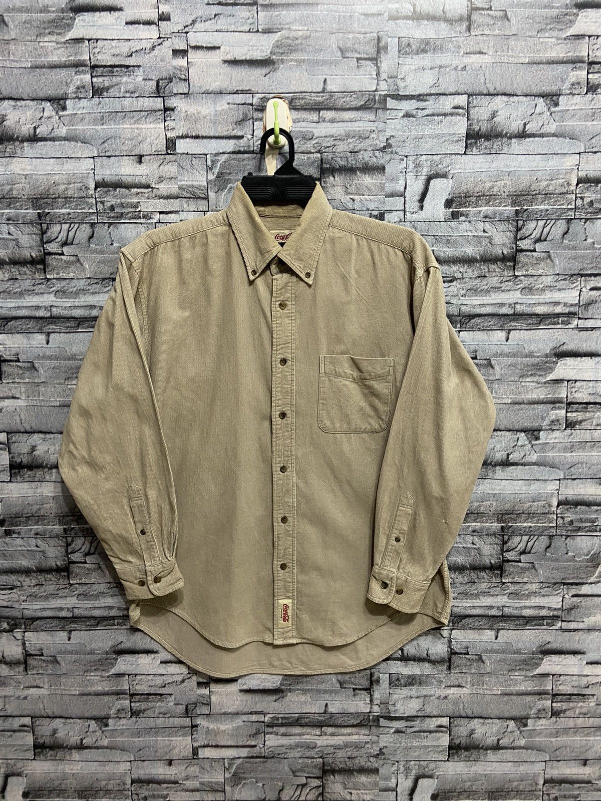Coca Cola Vintage Coca Cola Flannel plain design size L fit XL Size US XL / EU 56 / 4 - 1 Thumbnail