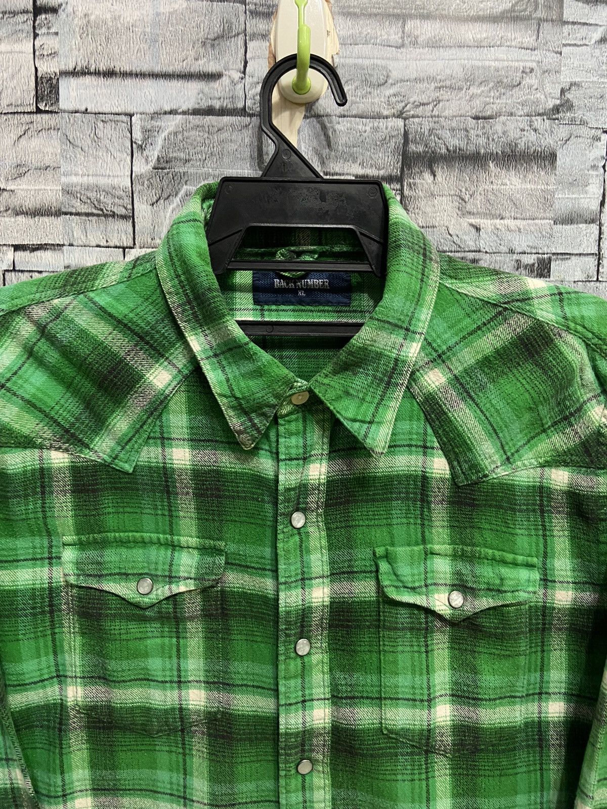 Japanese Brand Vintage Back Number Flannel button double pocket XL fit M Size US M / EU 48-50 / 2 - 2 Thumbnail