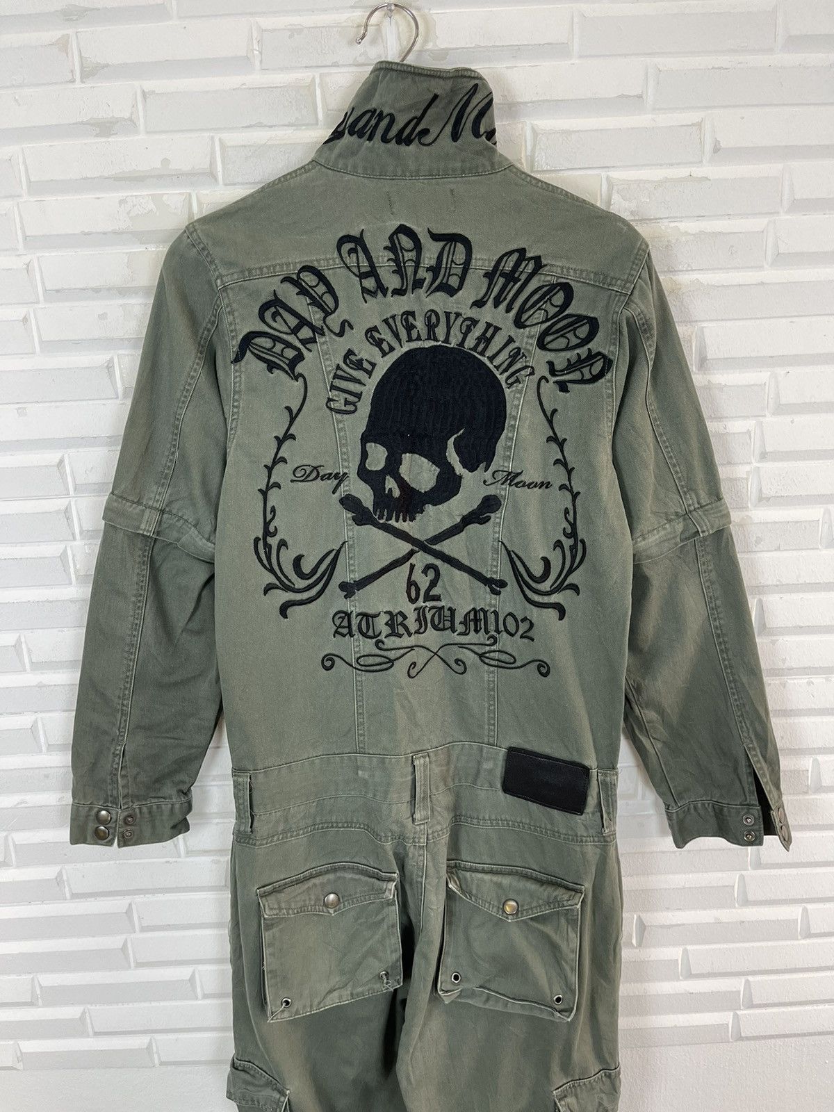 Japanese Brand × Vintage Vintage Skull Day and Moon Overall Street Fashion Size US 31 - 2 Thumbnail