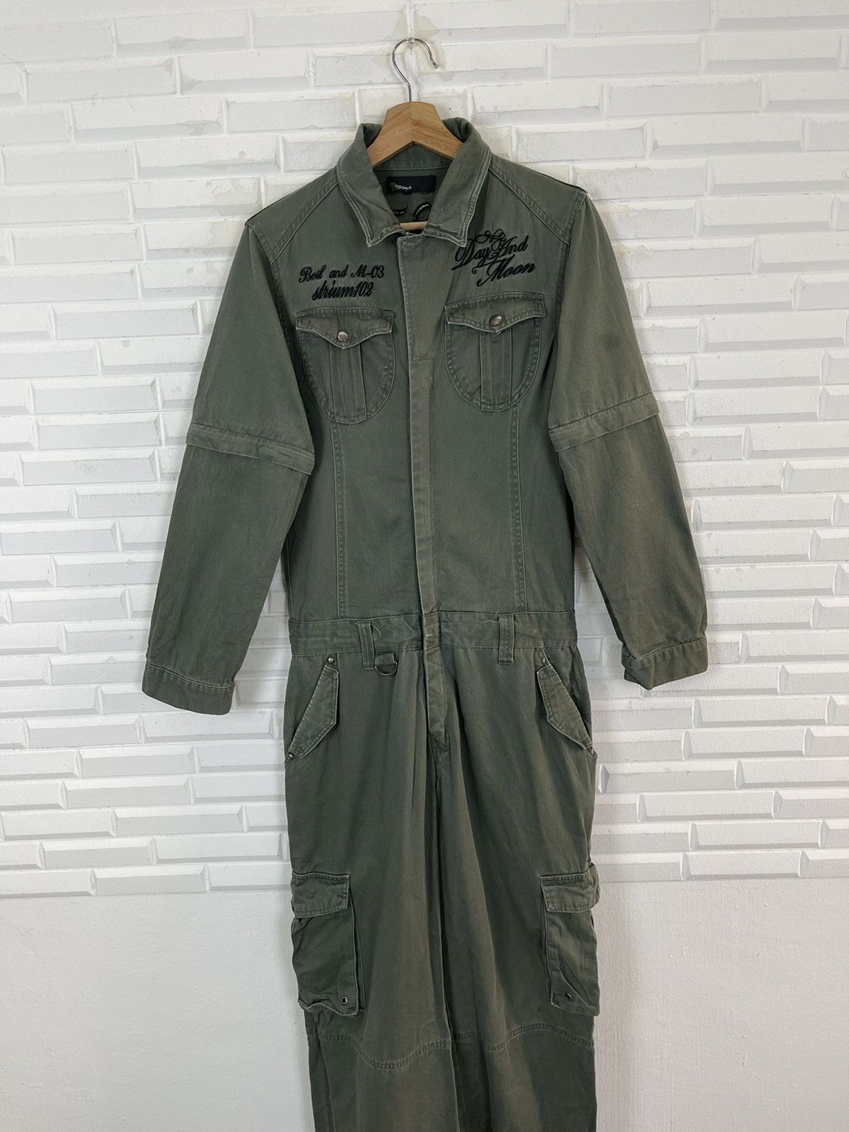 Japanese Brand × Vintage Vintage Skull Day and Moon Overall Street Fashion Size US 31 - 3 Thumbnail