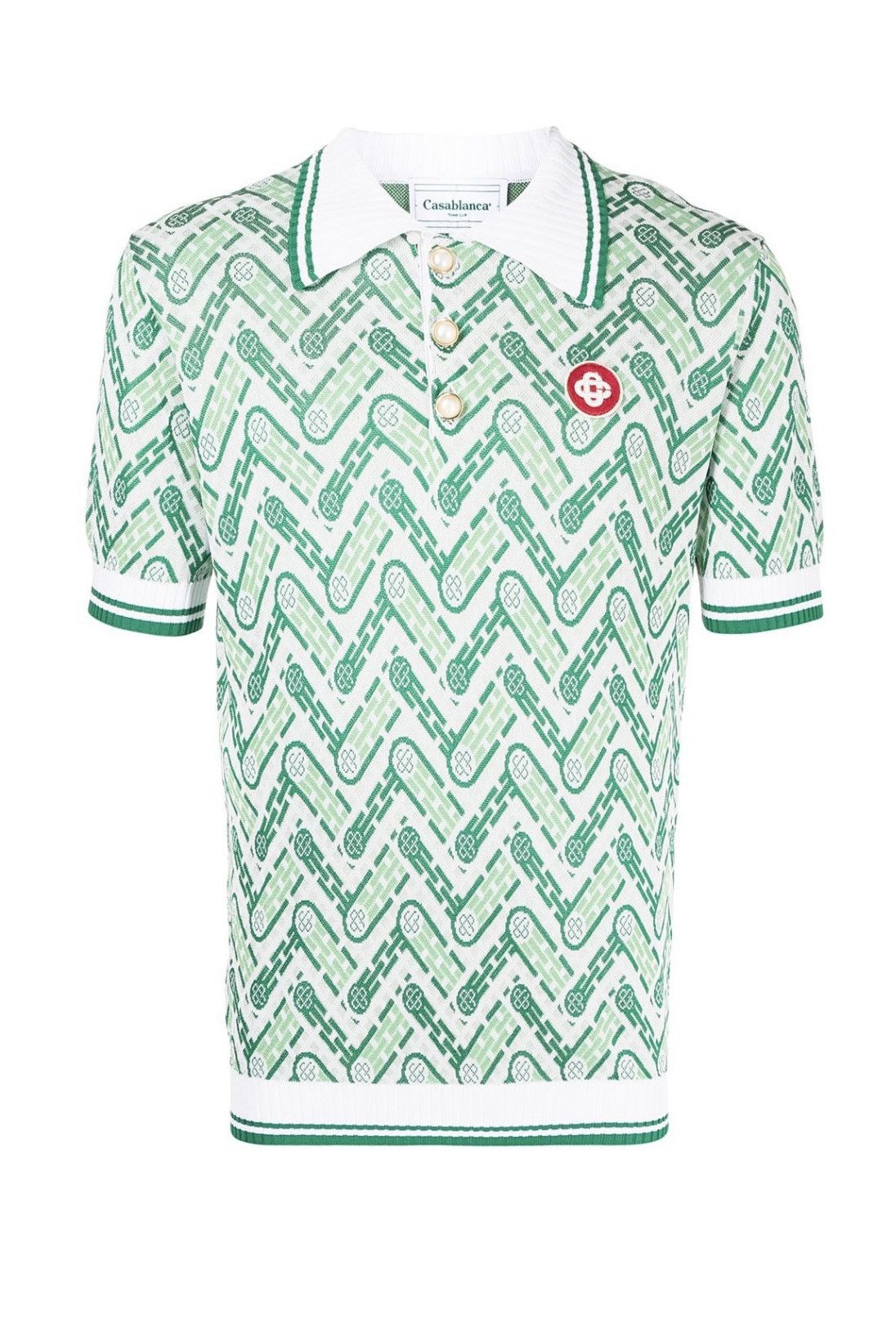 Casablanca Monogram pattern polo shirt