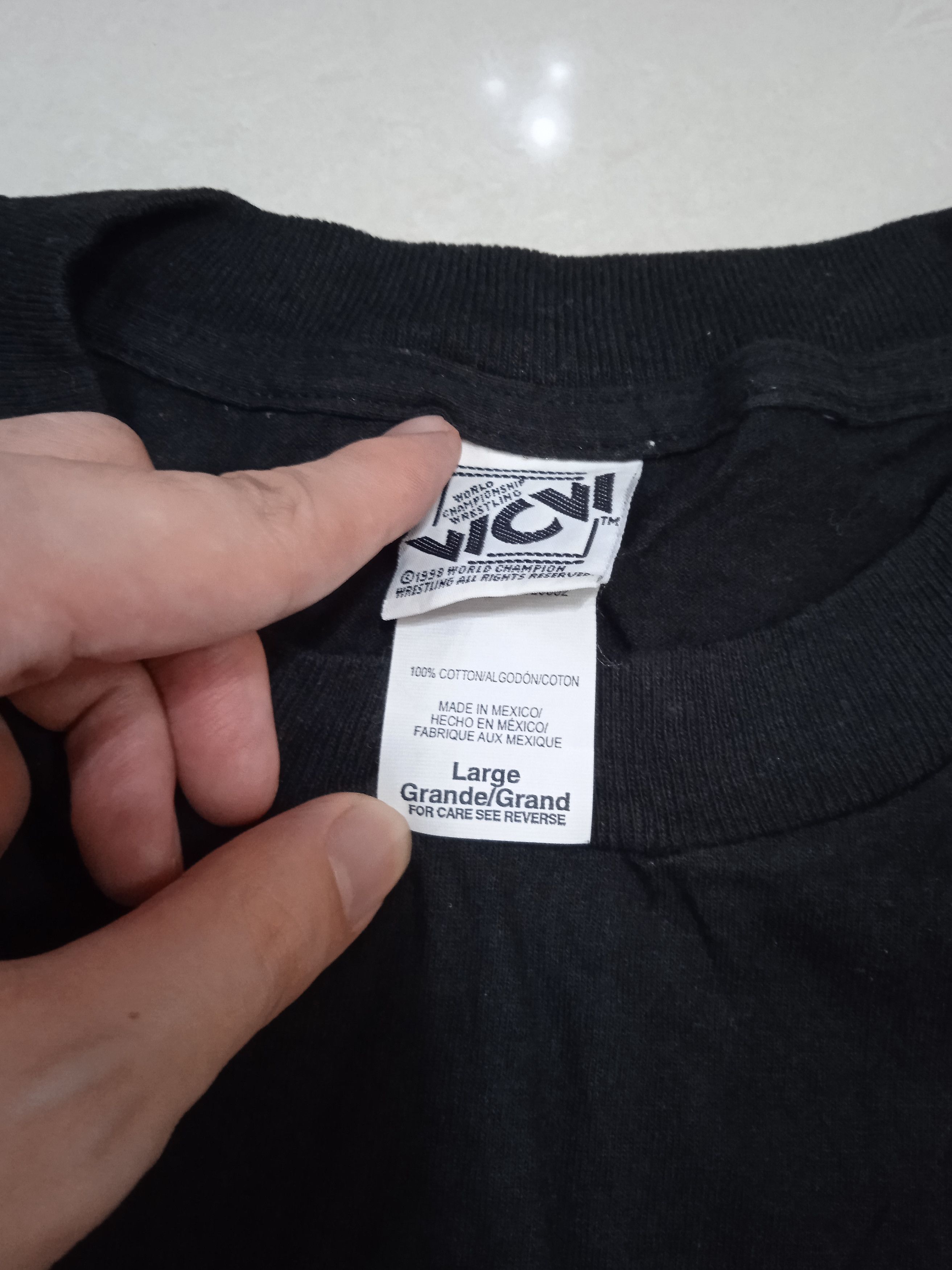 Vintage Vintage 90s WCW NWO Kevin Nash Diesel T-Shirt Size US L / EU 52-54 / 3 - 2 Thumbnail