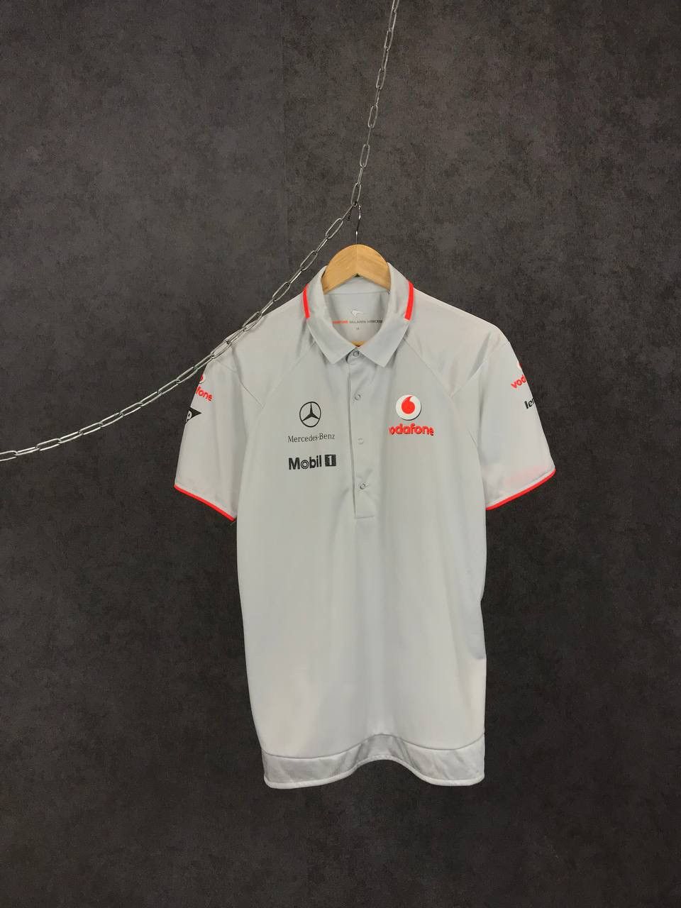 Mercedes Benz McLaren racing overprinted polo tee