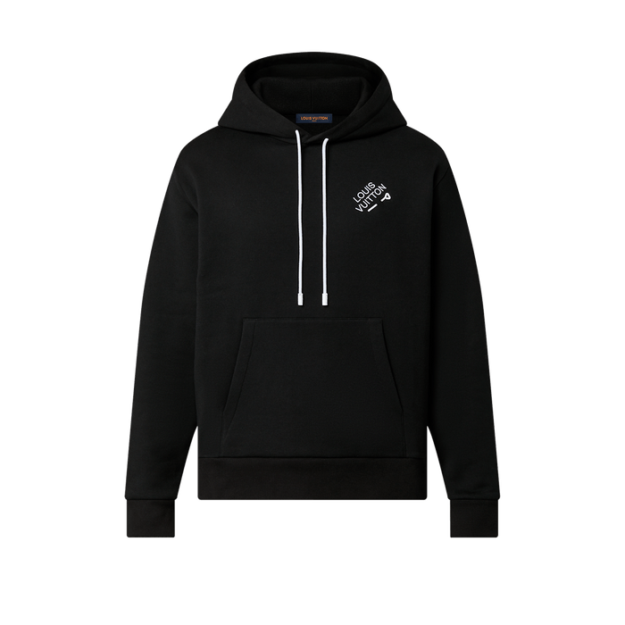 Louis Vuitton Signature Hoodie with Embroidery, Black, XXXL