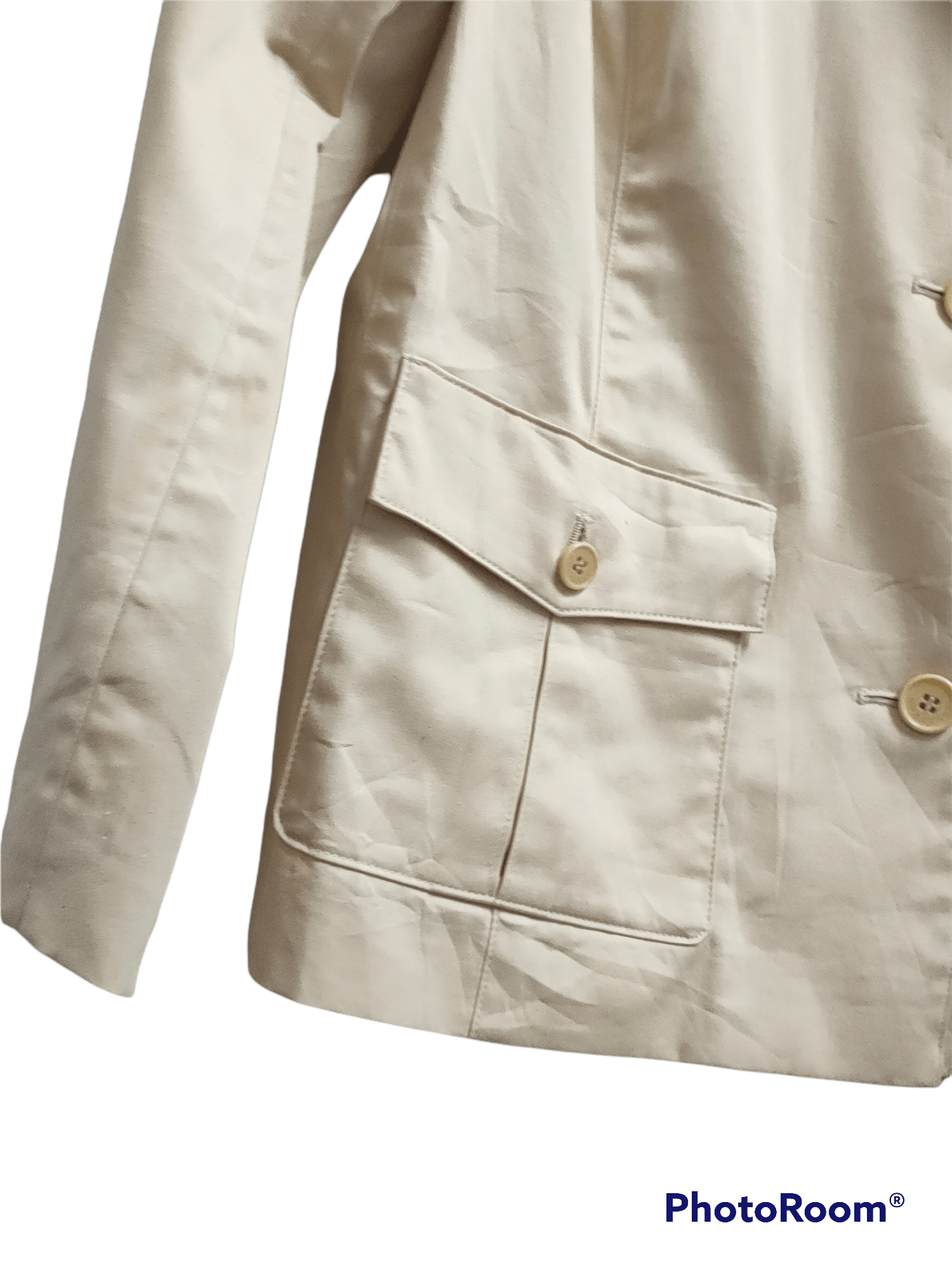 Burberry × Vintage Burberry vintage 3 button up pocket jacket cream Size US S / EU 44-46 / 1 - 3 Thumbnail