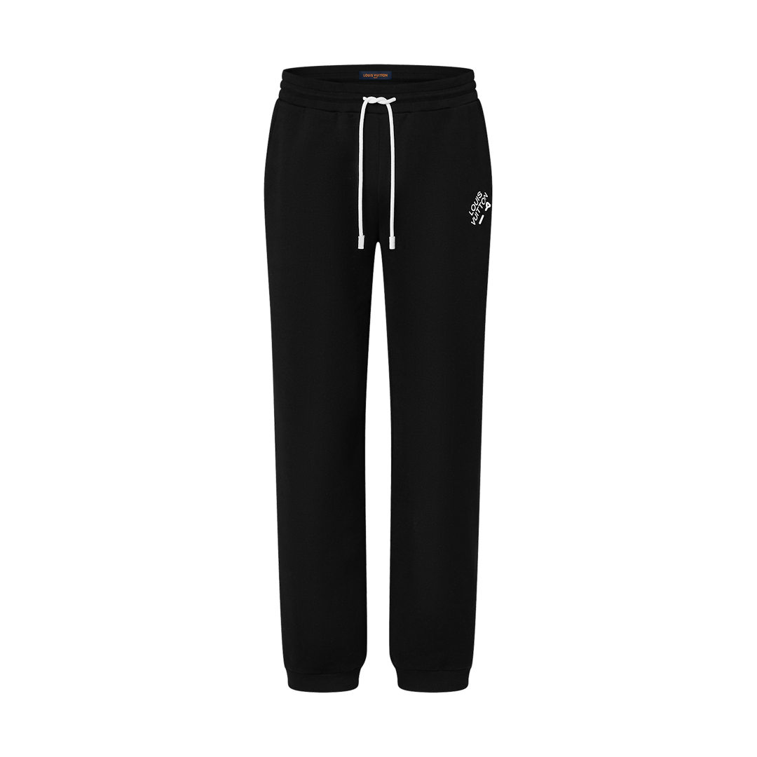 Embroidered Signature Cotton Jogging Trousers