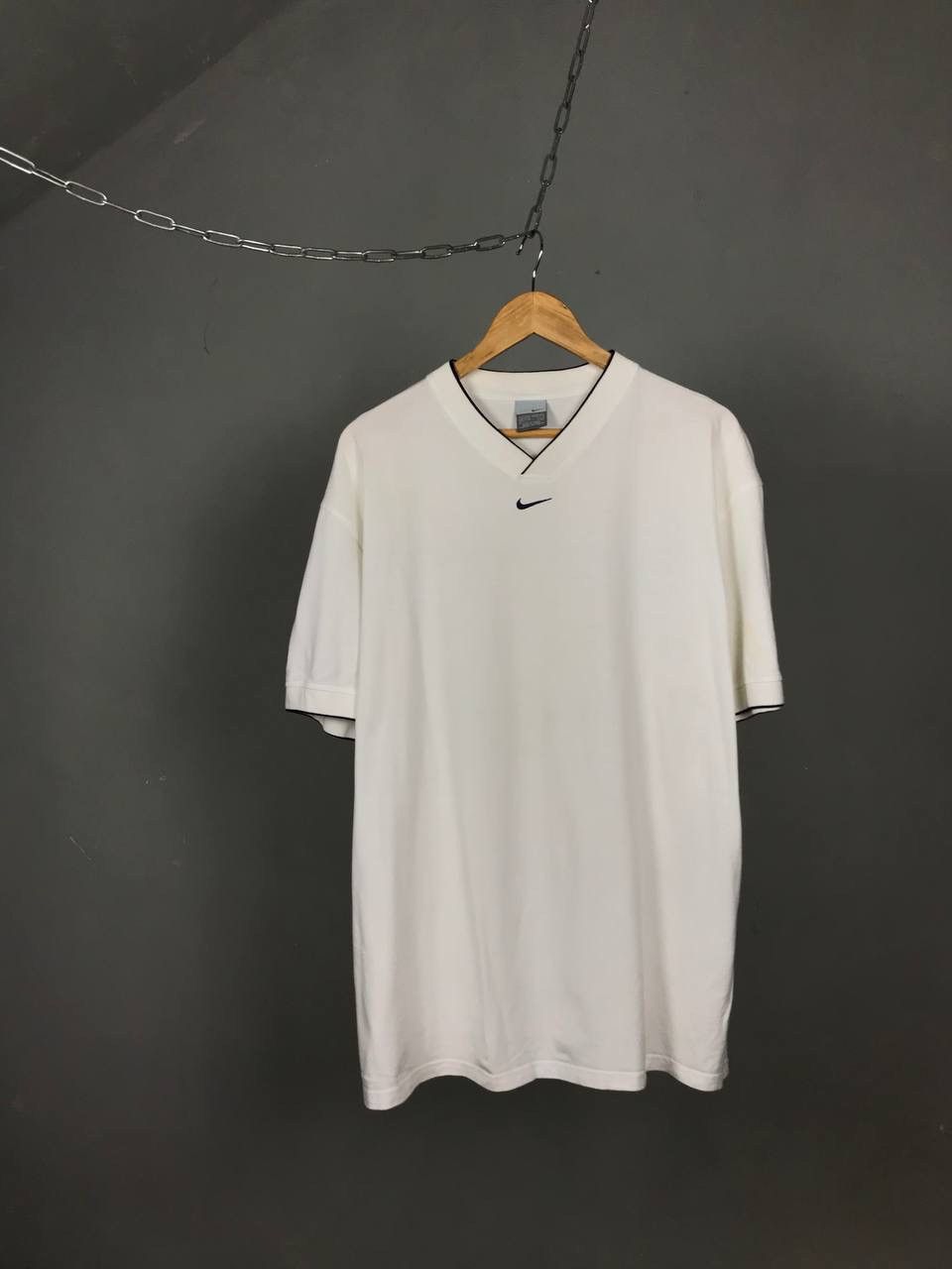 Nike × Vintage Nike swoosh streetwear vintage center logo tee Size US XXL / EU 58 / 5 - 1 Thumbnail