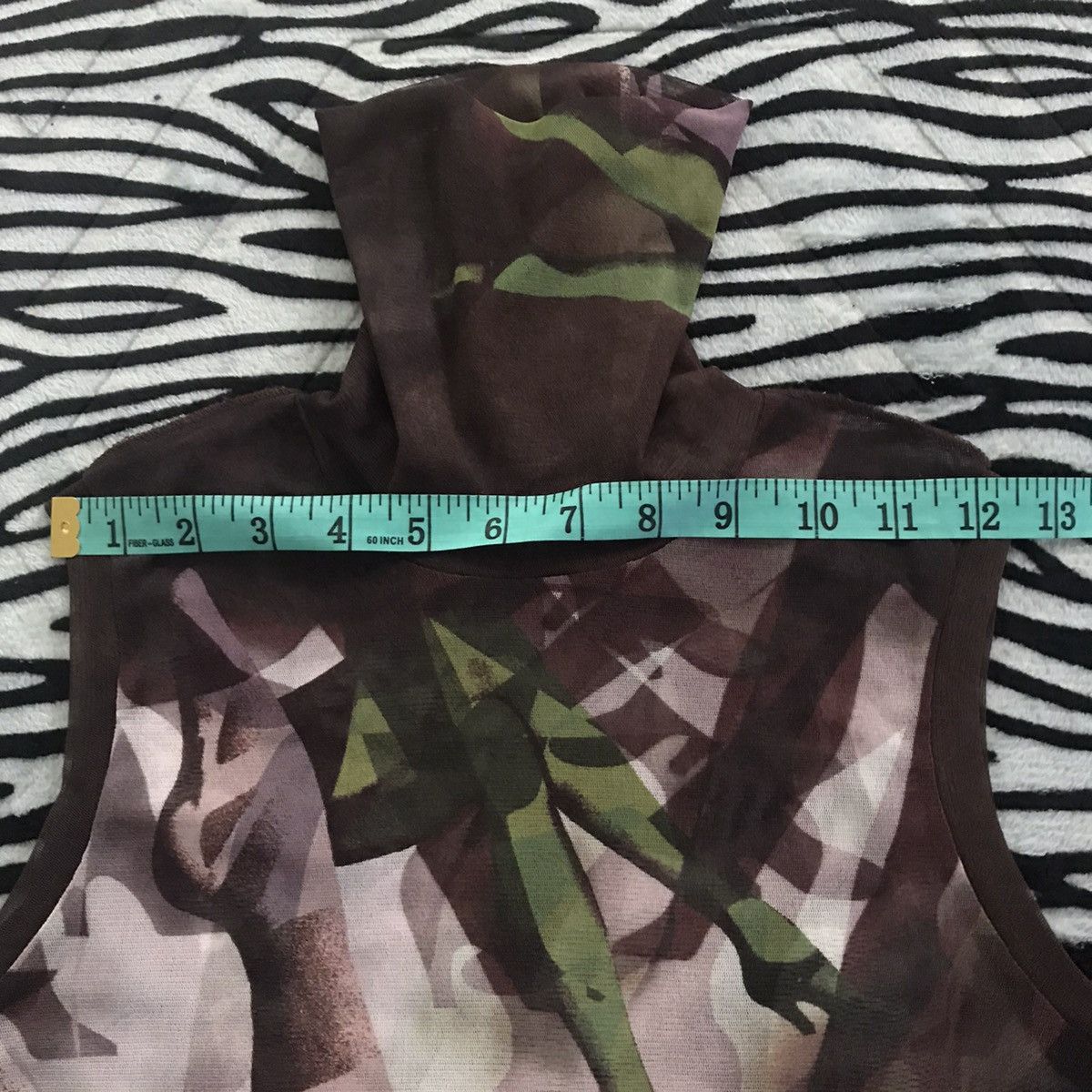 Jean Paul Gaultier Vintage JPG Leg Printed Mesh Turtleneck Sleveless Top Size S / US 4 / IT 40 - 11 Thumbnail