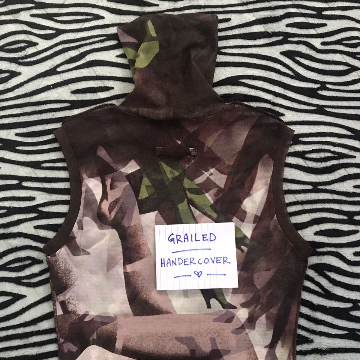 Jean Paul Gaultier Vintage JPG Leg Printed Mesh Turtleneck Sleveless Top Size S / US 4 / IT 40 - 6 Thumbnail