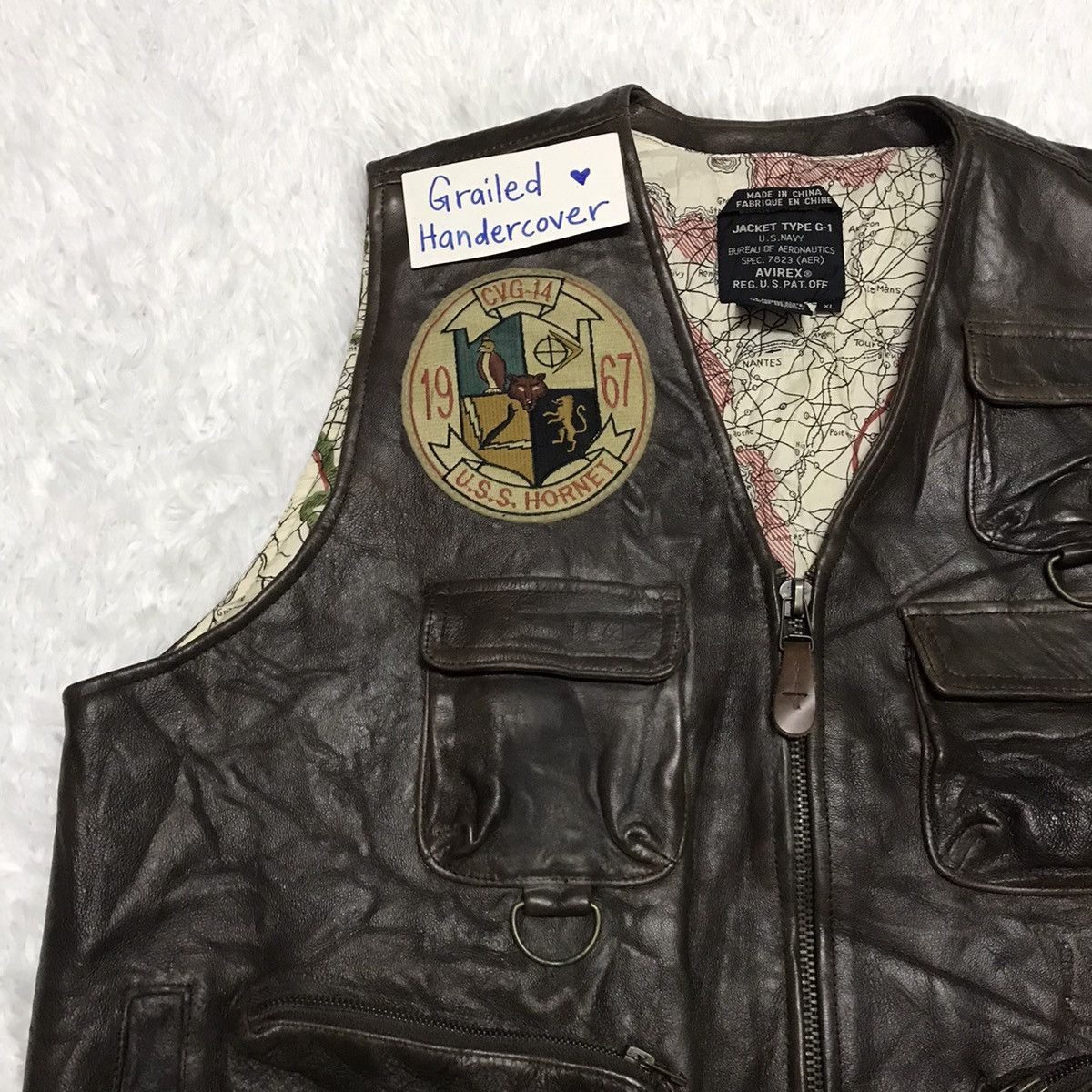 Aeronautica Militare Avirex Vest Jacket G-1 Bureau Aeronautics With Certificate Size US XL / EU 56 / 4 - 4 Thumbnail