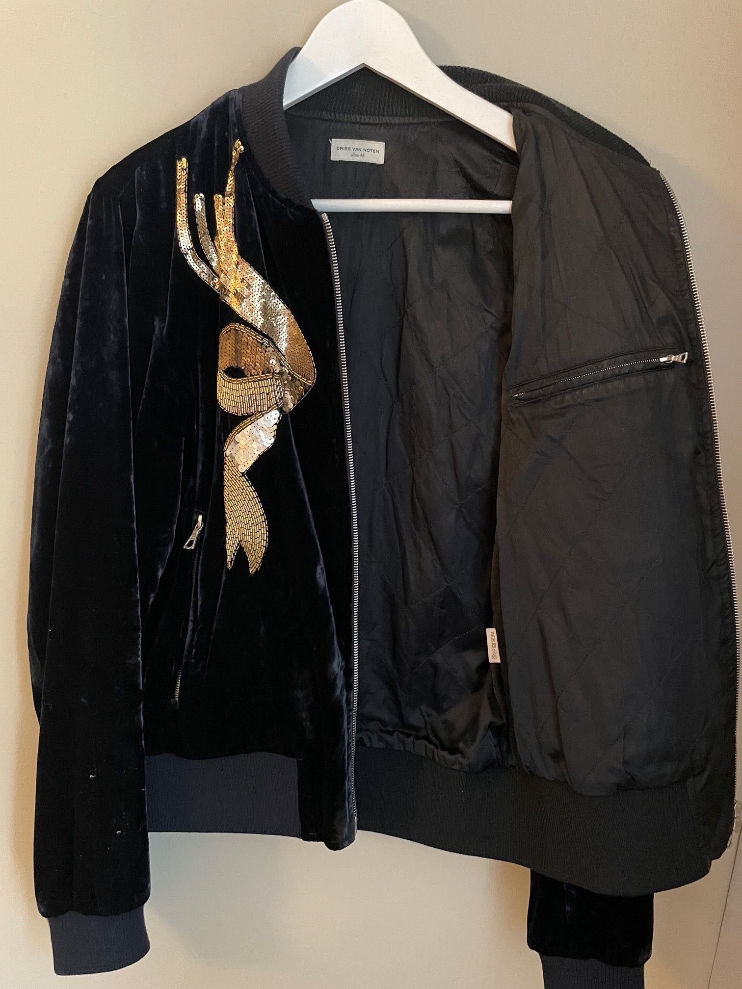 Dries Van Noten Dries Van Noten Vinny Velvet Bomber Size US M / EU 48-50 / 2 - 12 Thumbnail