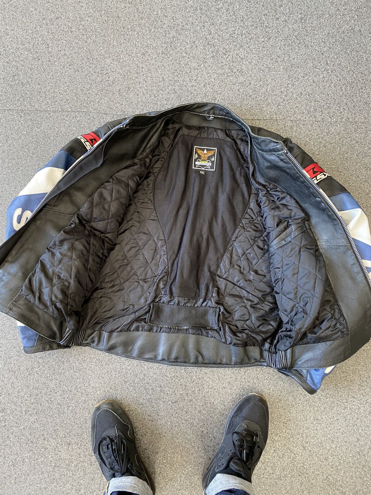 Japanese Brand Vintage Suzuki Racing Leather Jacket Size US XXL / EU 58 / 5 - 8 Thumbnail