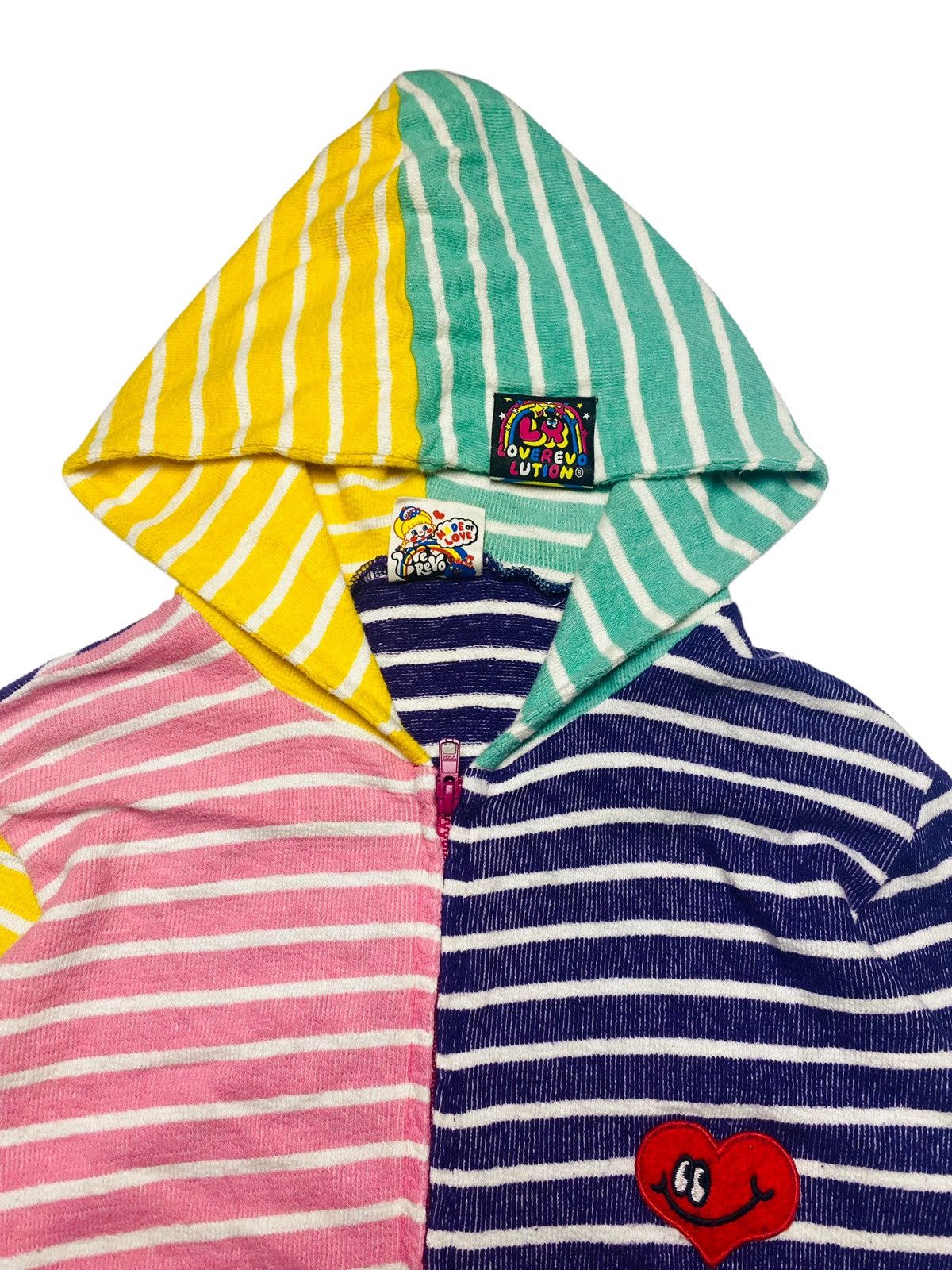 Angel Blue 2000s Love Revolutions - Multicolor Patchwork Zip Hoodie Size US M / EU 48-50 / 2 - 5 Thumbnail