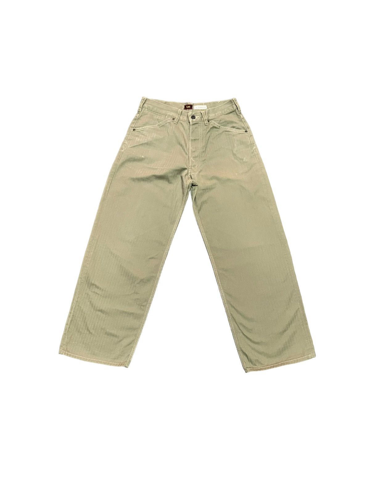 image of Archival Clothing x Lee Cowboy Sanforized Herringbone Twill By in Green, Men's (Size 30)