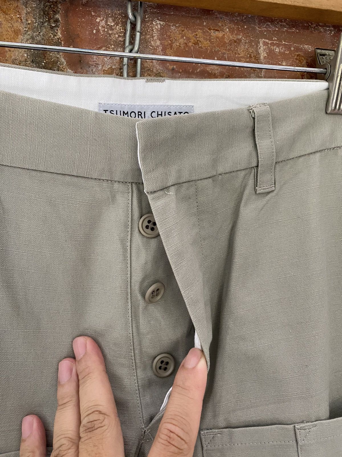 Issey Miyake × Japanese Brand × Tsumori Chisato 90s zipper Multipocket cargos wide leg pants Size US 29 - 15 Thumbnail