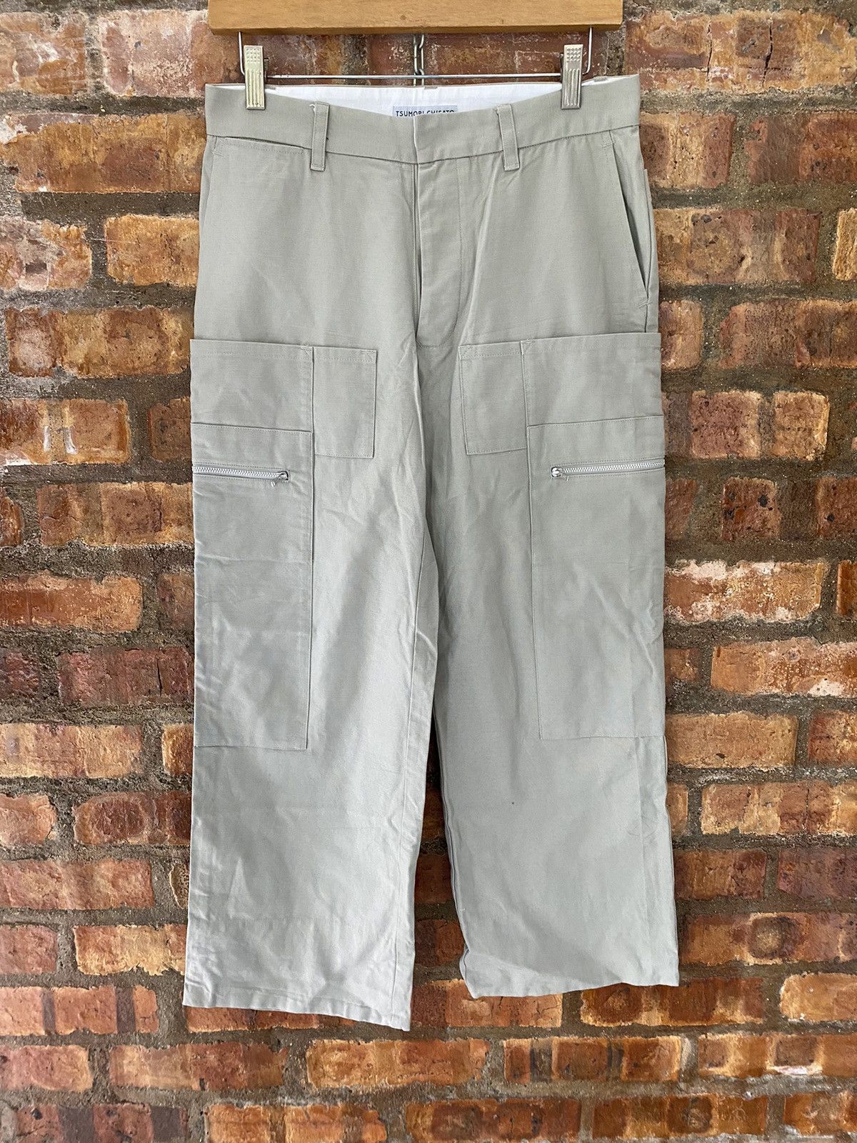 Issey Miyake × Japanese Brand × Tsumori Chisato 90s zipper Multipocket cargos wide leg pants Size US 29 - 3 Thumbnail
