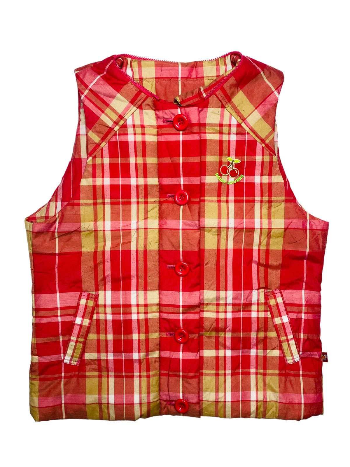 20471120 × Beauty Beast × Japanese Brand 2000s Daisy Lovers - Cherry Hooded Vest Size M / US 6-8 / IT 42-44 - 1 Thumbnail