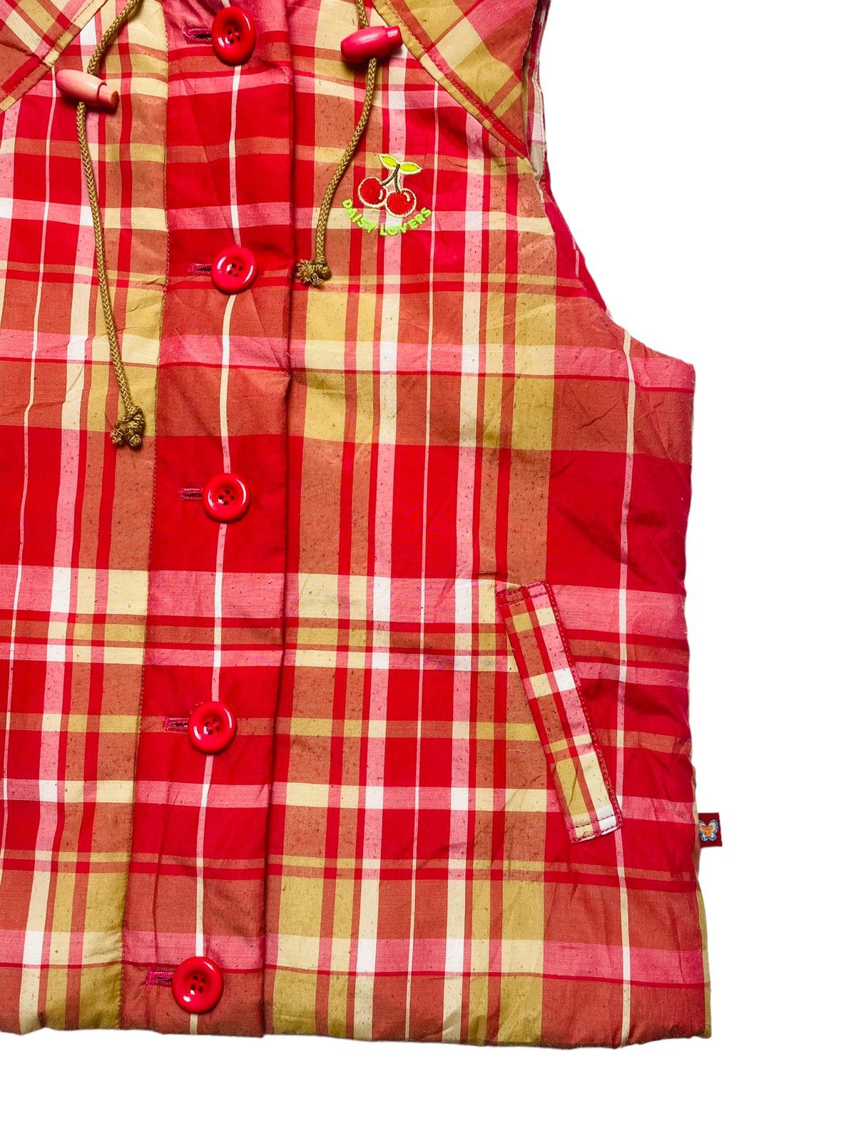 20471120 × Beauty Beast × Japanese Brand 2000s Daisy Lovers - Cherry Hooded Vest Size M / US 6-8 / IT 42-44 - 6 Thumbnail