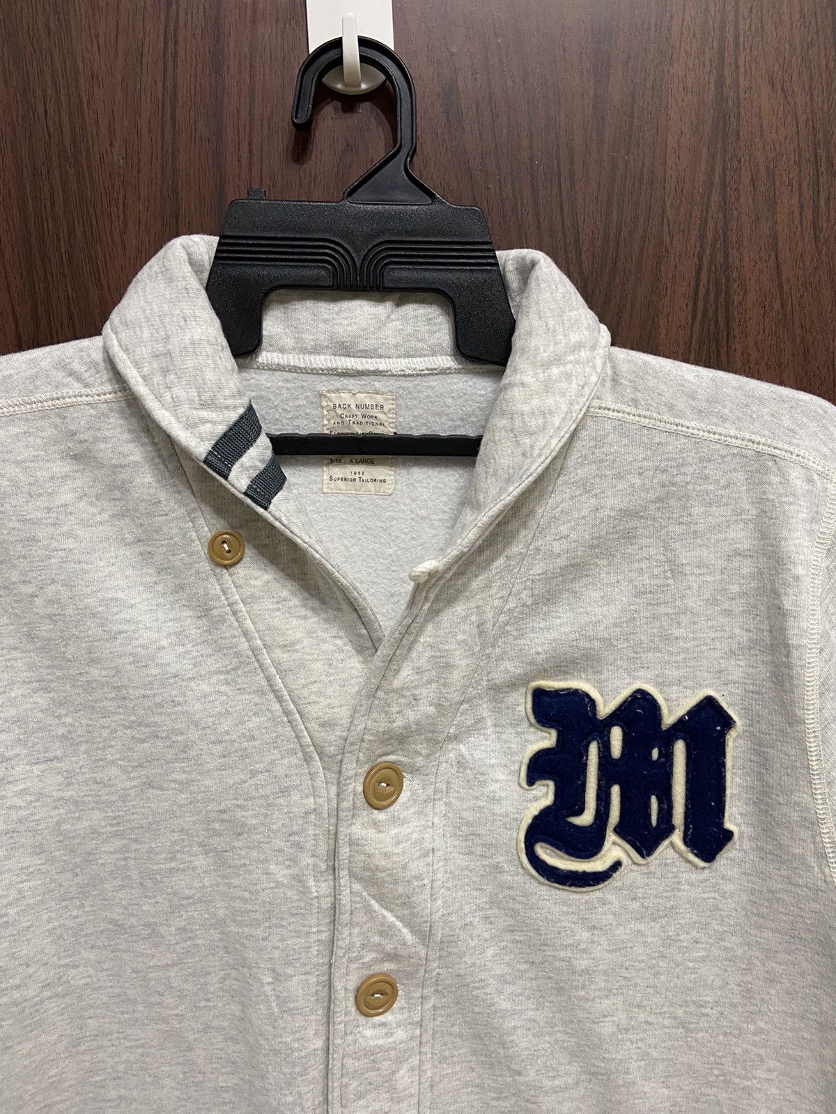 Japanese Brand Vintage Back Number big logo embroidered size XL Fit L Size US L / EU 52-54 / 3 - 3 Thumbnail