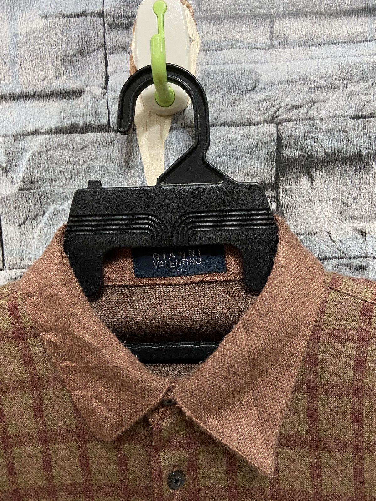 Valentino Vintage Gianni Valentino t shirt long sleeve plaid design Size US L / EU 52-54 / 3 - 4 Thumbnail