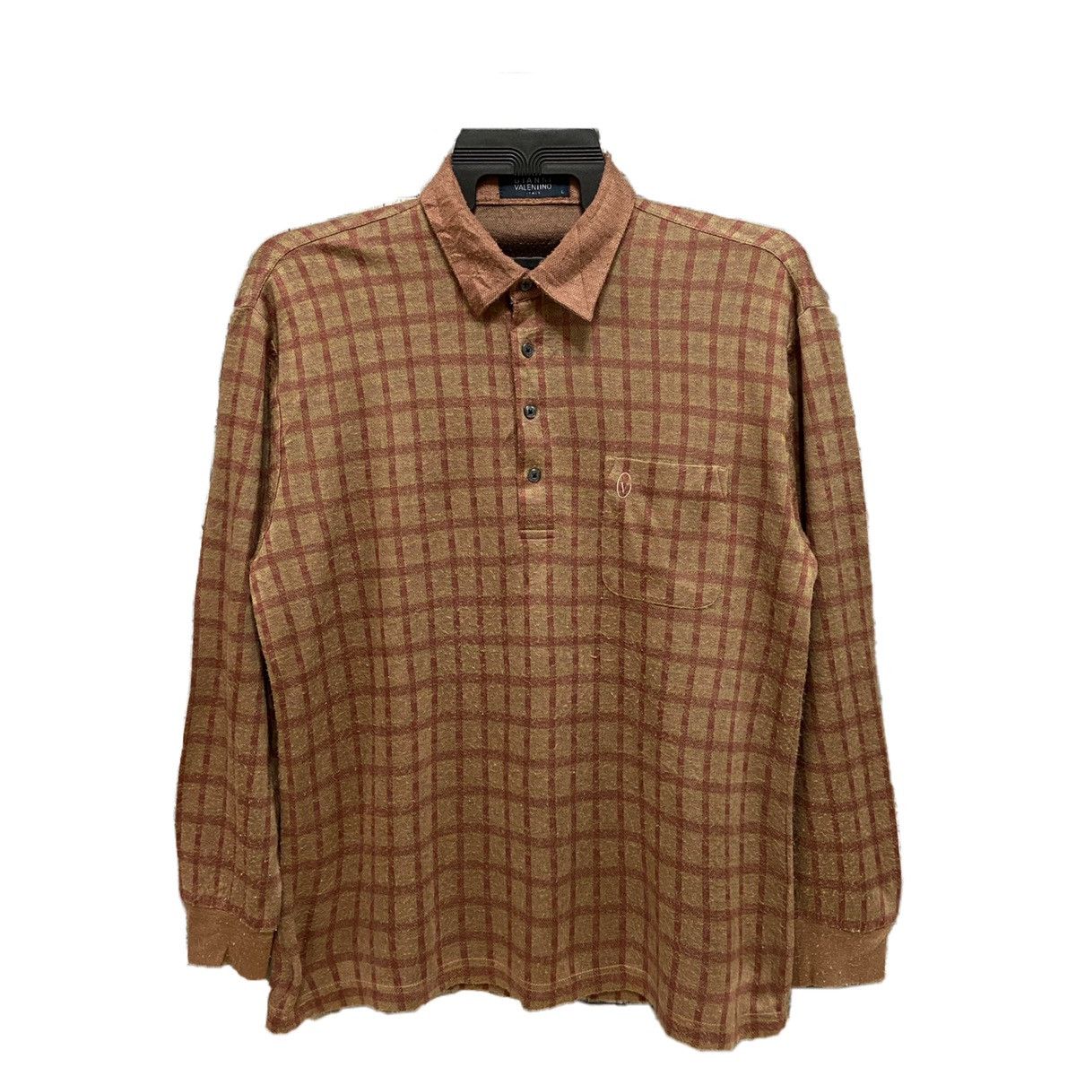 Valentino Vintage Gianni Valentino t shirt long sleeve plaid design Size US L / EU 52-54 / 3 - 1 Thumbnail