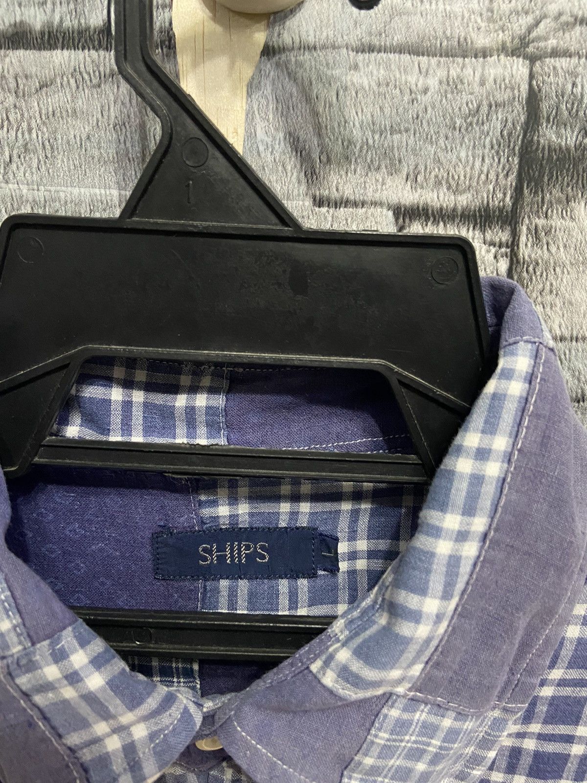 Japanese Brand Vintage Ships shirt plaid design japan brand Size US L / EU 52-54 / 3 - 3 Thumbnail