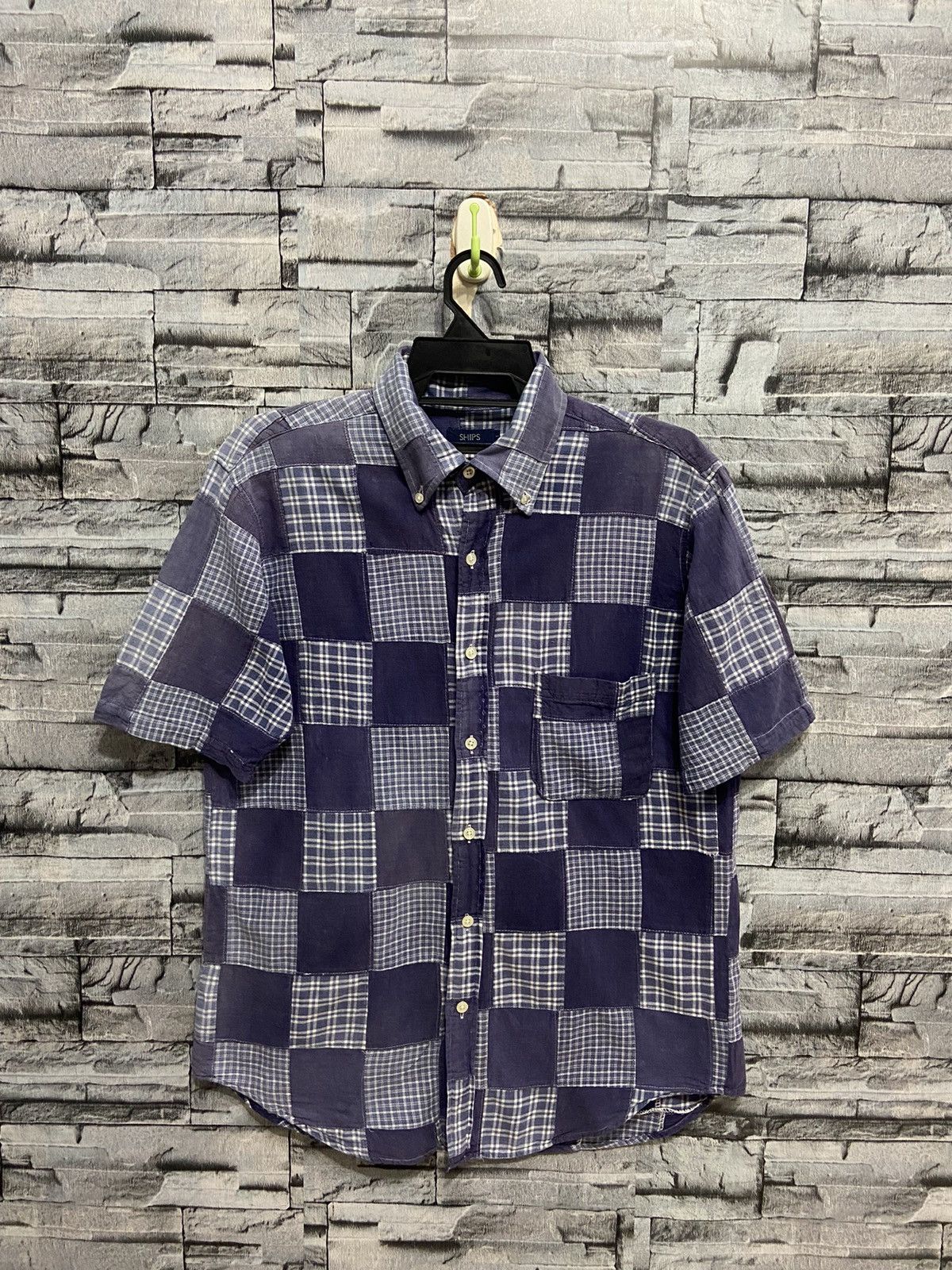 Japanese Brand Vintage Ships shirt plaid design japan brand Size US L / EU 52-54 / 3 - 1 Thumbnail