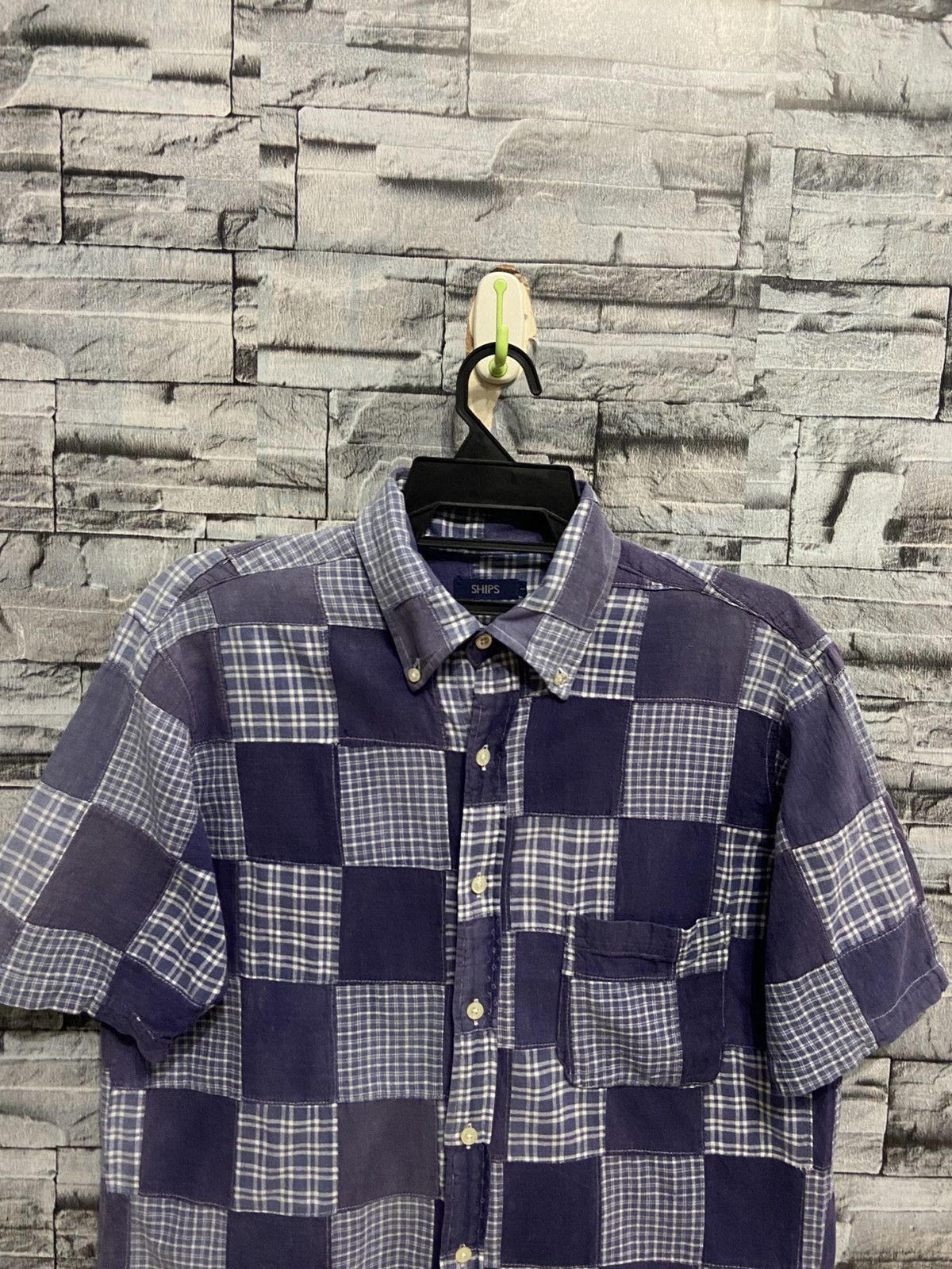 Japanese Brand Vintage Ships shirt plaid design japan brand Size US L / EU 52-54 / 3 - 2 Thumbnail