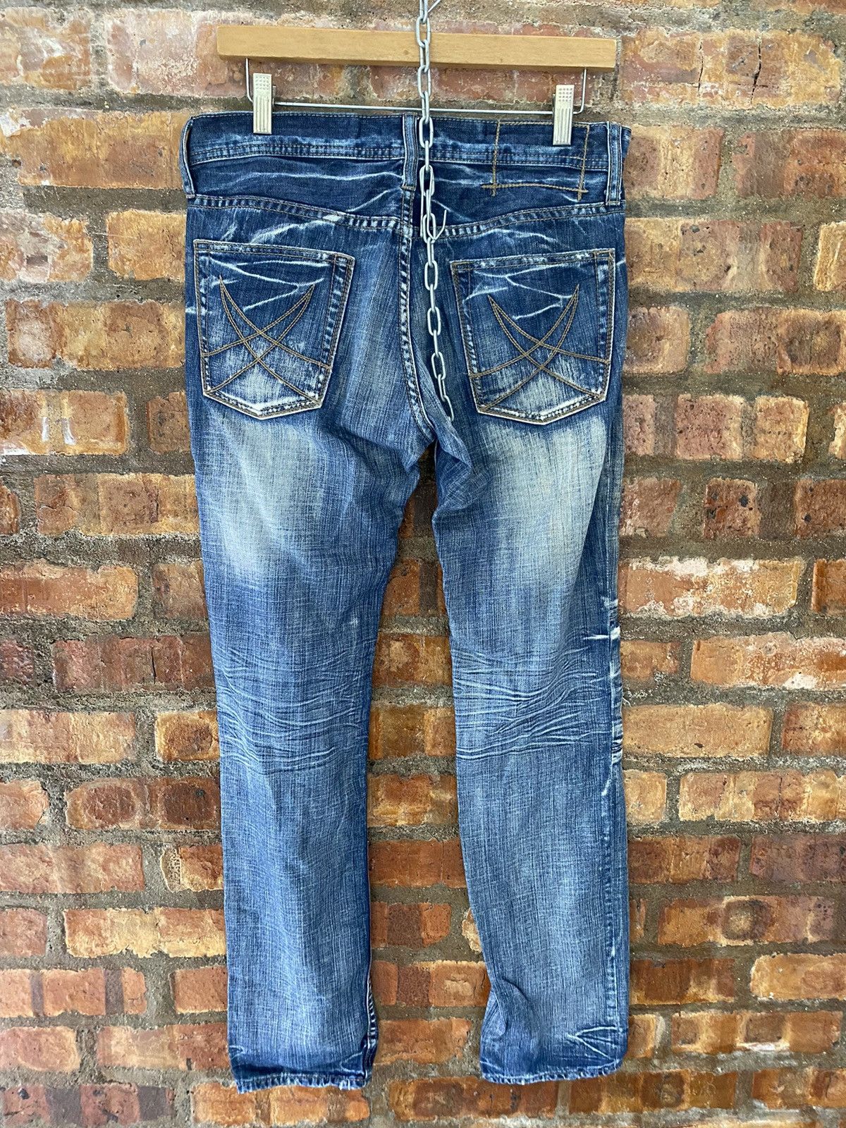 Isamu Katayama Backlash Difference Rupert Japan leather patch distressed denim Size US 32 / EU 48 - 13 Thumbnail