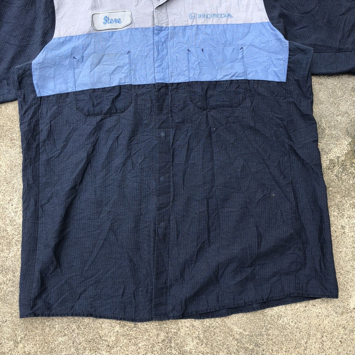 Honda × Japanese Brand 🔥Rare🔥Vintage Honda Kramme Steve Worker Pocket Button Shirts Size US XL / EU 56 / 4 - 3 Thumbnail