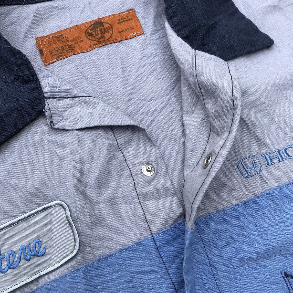 Honda × Japanese Brand 🔥Rare🔥Vintage Honda Kramme Steve Worker Pocket Button Shirts Size US XL / EU 56 / 4 - 8 Thumbnail