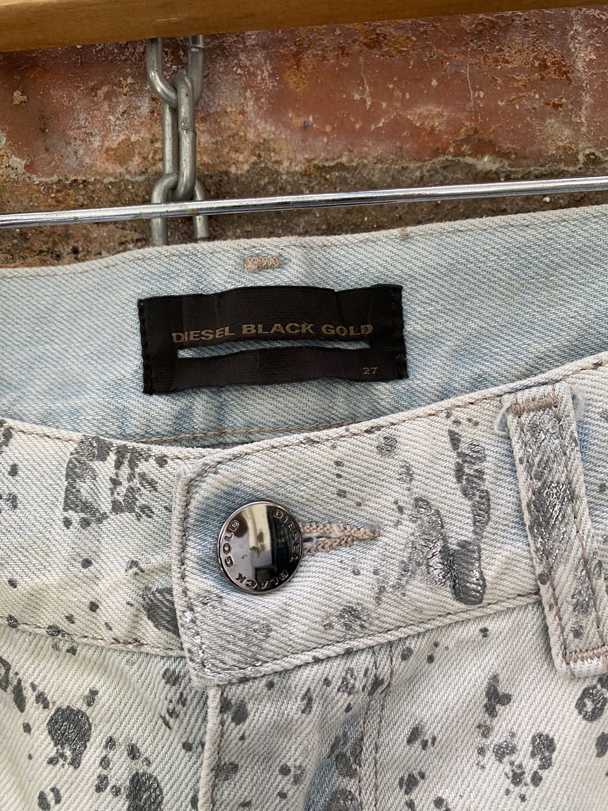 Diesel Black Gold Diesel Black Gold Silver splash painted denim Size 30" / US 8 / IT 44 - 9 Thumbnail