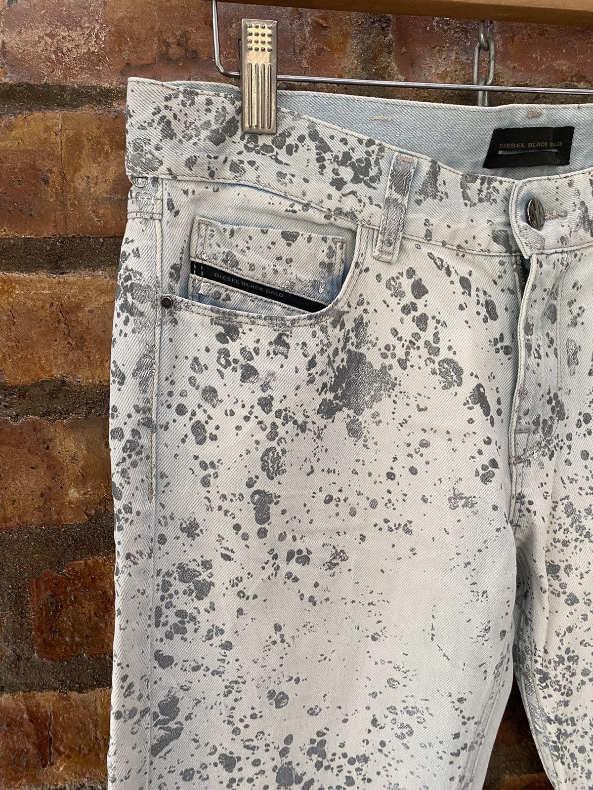 Diesel Black Gold Diesel Black Gold Silver splash painted denim Size 30" / US 8 / IT 44 - 7 Thumbnail