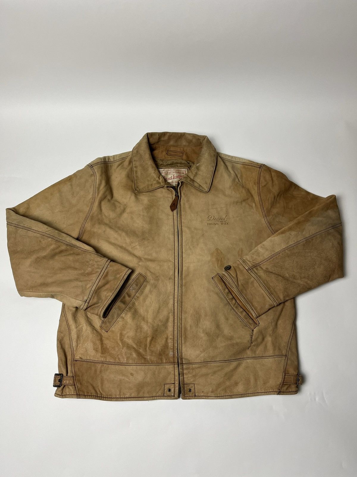 Diesel × Vintage Vintage Diesel 2000s Leather Jacket Size US L / EU 52-54 / 3 - 1 Thumbnail